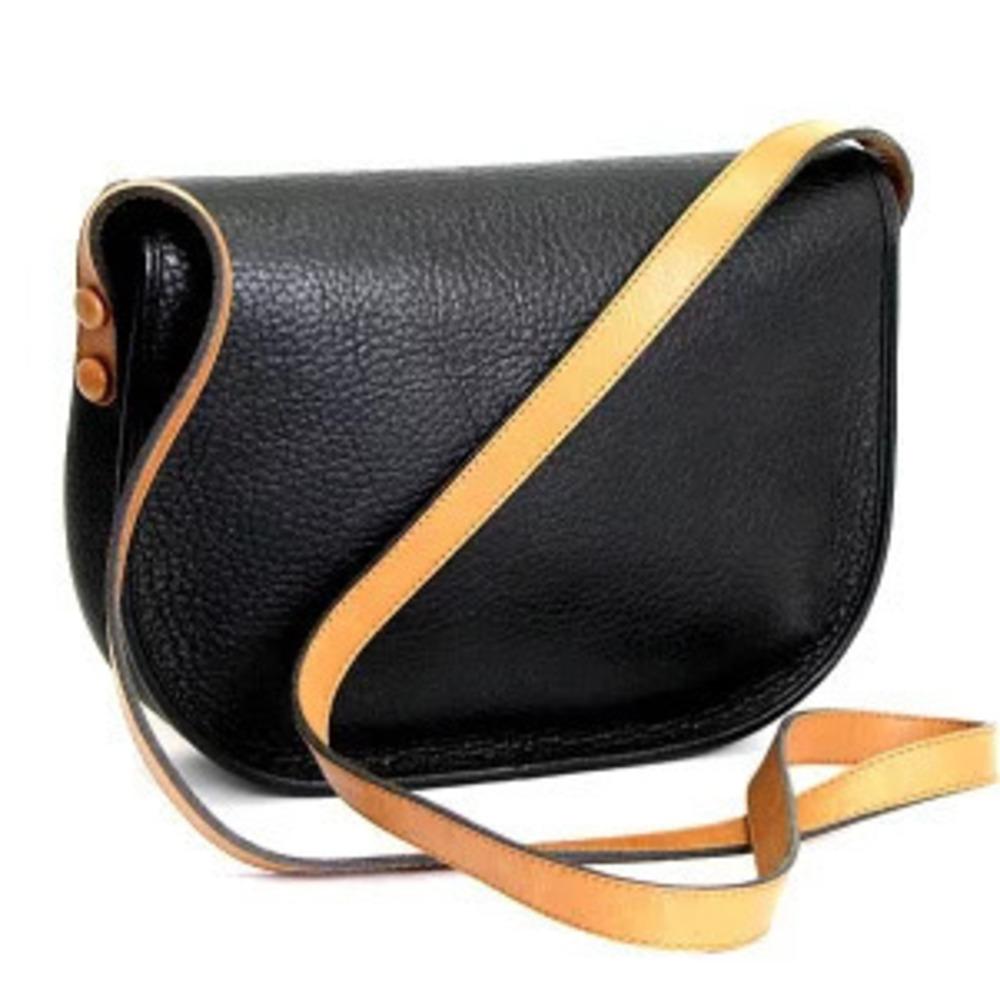 Dior shoulder leather  Christian bag black